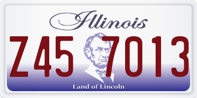 IL license plate Z457013
