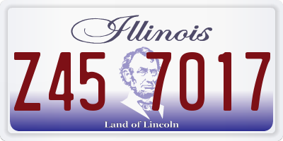 IL license plate Z457017