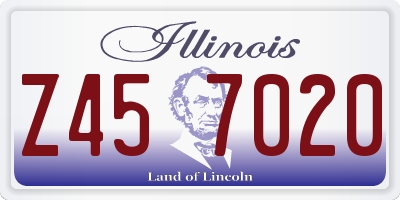 IL license plate Z457020