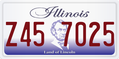 IL license plate Z457025