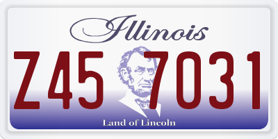 IL license plate Z457031