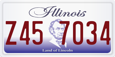 IL license plate Z457034