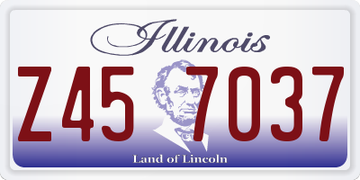 IL license plate Z457037