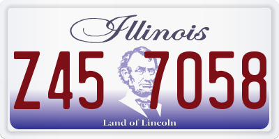 IL license plate Z457058