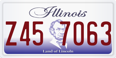 IL license plate Z457063