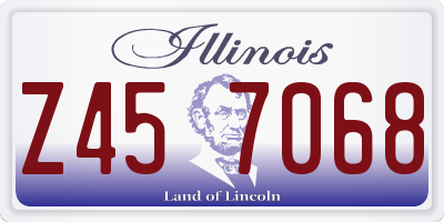 IL license plate Z457068