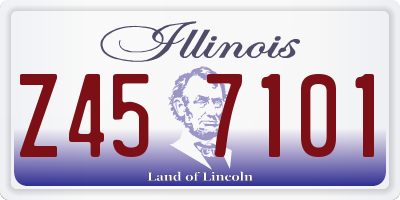 IL license plate Z457101
