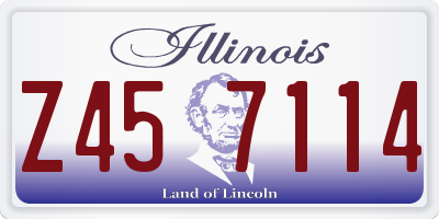 IL license plate Z457114