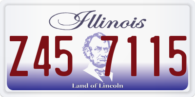 IL license plate Z457115
