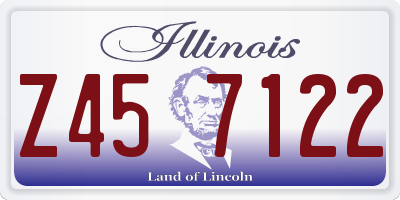 IL license plate Z457122