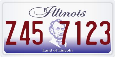 IL license plate Z457123