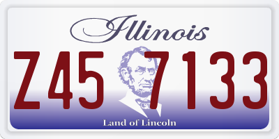 IL license plate Z457133