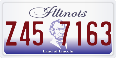 IL license plate Z457163