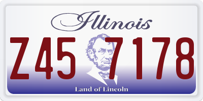 IL license plate Z457178