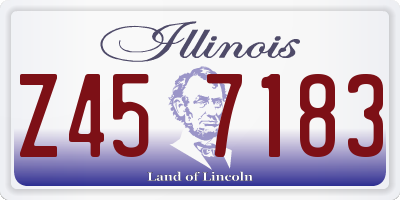 IL license plate Z457183
