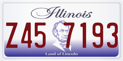 IL license plate Z457193