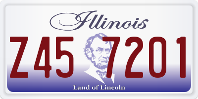 IL license plate Z457201