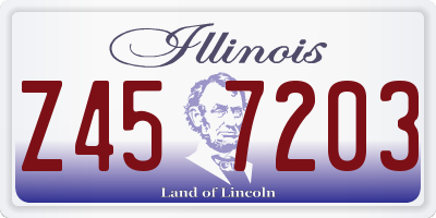 IL license plate Z457203