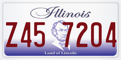 IL license plate Z457204