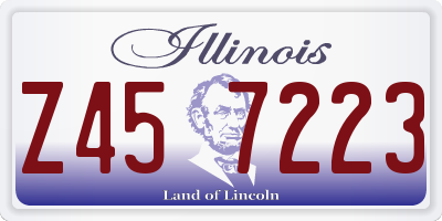 IL license plate Z457223