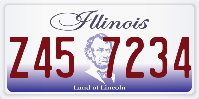IL license plate Z457234