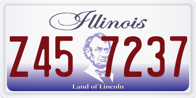 IL license plate Z457237