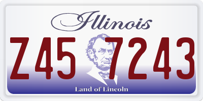IL license plate Z457243