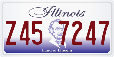 IL license plate Z457247