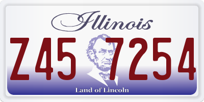 IL license plate Z457254