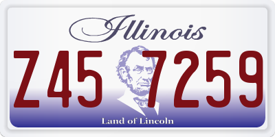 IL license plate Z457259