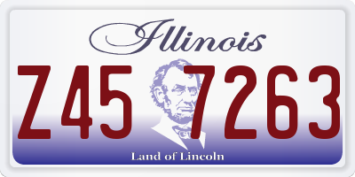 IL license plate Z457263