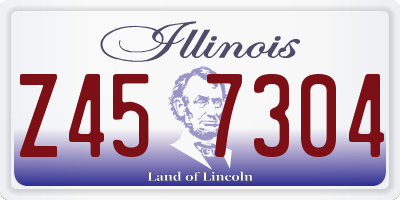 IL license plate Z457304