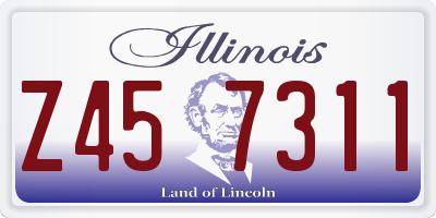 IL license plate Z457311