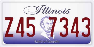 IL license plate Z457343