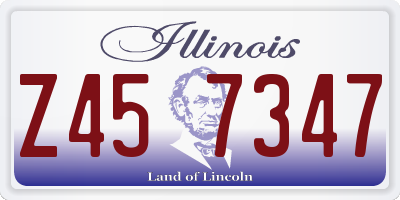 IL license plate Z457347