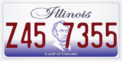 IL license plate Z457355