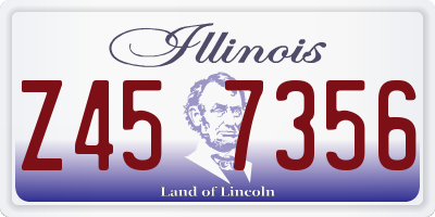 IL license plate Z457356