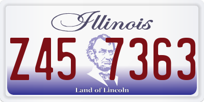 IL license plate Z457363