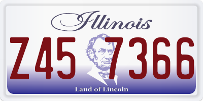 IL license plate Z457366