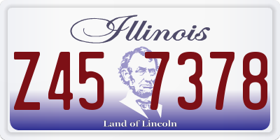IL license plate Z457378