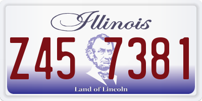 IL license plate Z457381