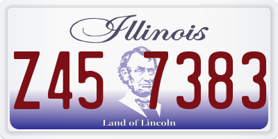 IL license plate Z457383