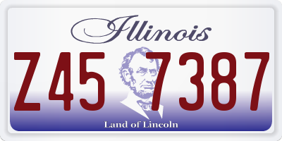 IL license plate Z457387