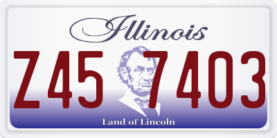 IL license plate Z457403