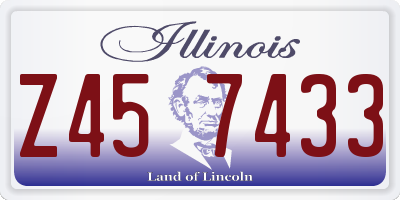 IL license plate Z457433