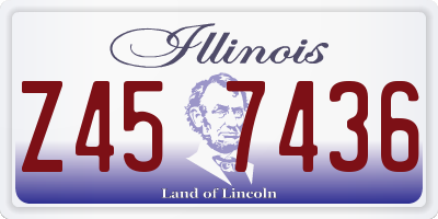 IL license plate Z457436