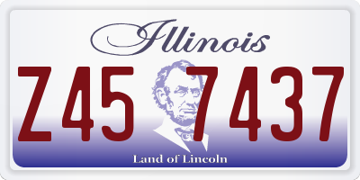 IL license plate Z457437