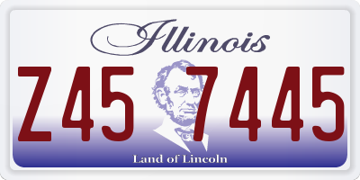 IL license plate Z457445