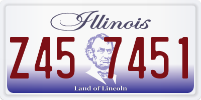 IL license plate Z457451