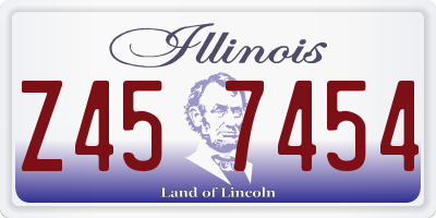 IL license plate Z457454